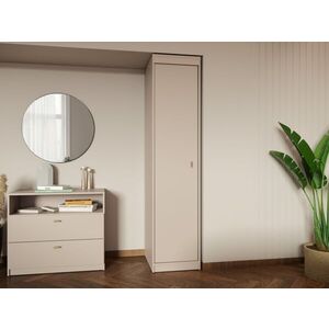 Imagine Dulap 1 Usa, Bej Casmir, 44cm, Maner Metalic – Nara