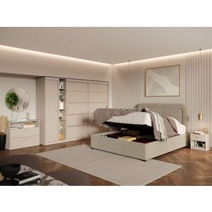 Imagine Set Mobila Dormitor, Bej Casmir cu Dulap Usi Glisante – Nara C14