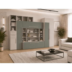 Imagine Living Zeno casmir / verde eucalipt cu polite