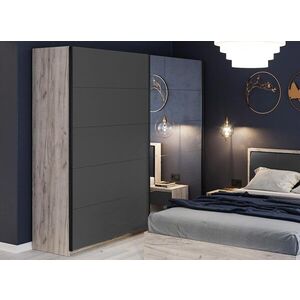 Imagine Dulap dressing Indigo 2U gri + oglinda