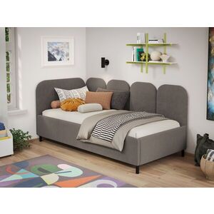 Imagine Pat de colt copii 90x190 cm, Peqenia, cu lada de depozitare, rabatabil, C2 Cappuccino - Swing 4