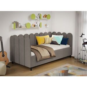 Imagine Pat de colt copii 90x190 cm, Ninio, cu lada de depozitare, rabatabil, C3 Cappuccino - Swing 4
