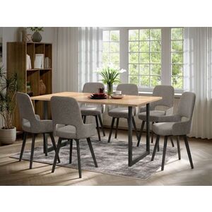 Imagine Set Masa Olive + 6 Scaune Berna Gri Deschis