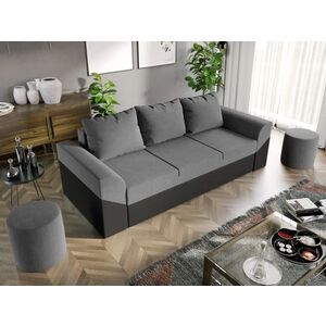 Imagine Canapea Extensibila Cali Stofa Gri Deschis / Piele Gri