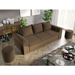 Imagine Canapea Extensibila Cali Stofa Maro / Piele Cappuccino