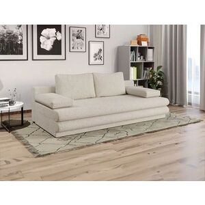 Imagine Canapea Extensibila Sensi plusata aspect lana alba