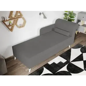 Imagine Lichidare Divan colt stanga tapitat Gri Deschis Round Fix