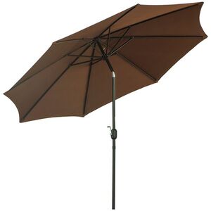 Imagine Outsunny Umbrelă de Grădină Inclinabilă 3x2.45m, Poliester Impermeabil, Cafea | Aosom Romania