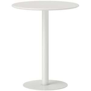 Imagine HOMCOM Masă de Dining Rotundă și Modernă pentru 2 Persoane din Oțel, Albă | Aosom Romania
