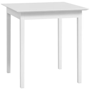 Imagine HOMCOM Masă de Bucătărie Masă Pătrată, design modern, 75 cm x 75 cm x 76 cm, Alb | Aosom Romania