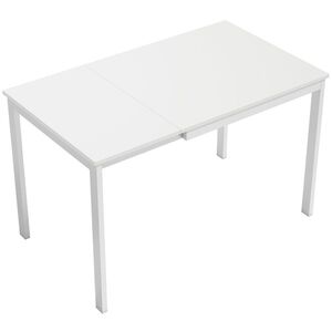 Imagine HOMCOM Masă de Sufragerie Extensibilă 80-120 cm pentru 4-6 Persoane, Masă Economisitoare de Spațiu cu Extensie Glisantă, Natural | Aosom Romania