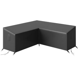 Imagine Outsunny Husa pentru mobilier de grădină rezistentă la iarnă, impermeabilă, în formă de V, anti-UV, 420D Oxford Gewebe 216x216x78 cm Negru | Aosom Romania