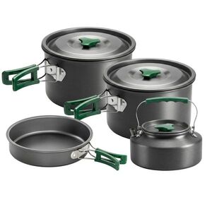 Imagine Outsunny Set de Oale Camping, 4-5 Persoane, Oțel Inoxidabil, 20.5 x 20.5 x 15.5 cm, Gri | Aosom Romania