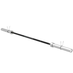 Imagine SPORTNOW Bară de haltere din oțel 180 cm Ø50 mm cu 2 cleme Capacitate 200 kg Bară de forță pentru discuri Ø5 cm Fitness | Aosom Romania