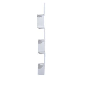 Imagine HomCom Mensola da Muro Design ad Angolo Bianca in Legno MDF, 12x12x120cm