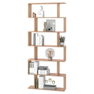 Imagine HOMCOM biblioteca cu 6 rafturi, design modern, 80x23x192cm | Aosom Romania