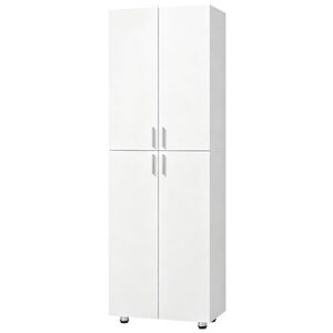 Imagine HOMCOM Dulap cu 4 Uși, 180 cm, Alb | Aosom Romania