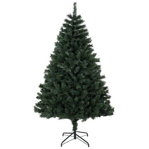 Imagine HOMCOM Brad de Crăciun Artificial, 180 cm, cu 820 de Crengi Ignifuge, Verde | Aosom Romania
