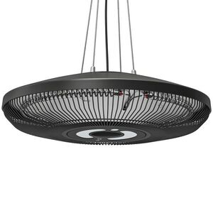 Imagine Outsunny încălzitor Electric Suspendat cu Infraroșu 1000/2000W, Negru | Aosom Romania