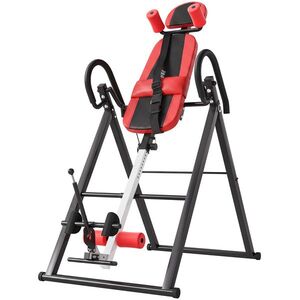 Imagine SPORTNOW Masă de Inversie Pliabilă cu Centură de Siguranță, Roșie | Aosom Romania