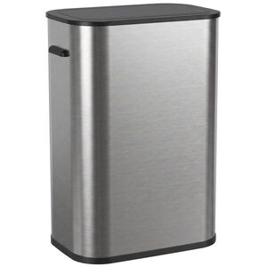 Imagine HOMCOM Coș de gunoi cu senzor 55 L pentru bucătărie, coș fără atingere din oțel inoxidabil, alimentat cu baterii, Argintiu | Aosom Romania