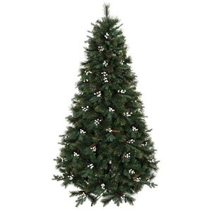 Imagine HOMCOM Brad Artificial de Crăciun 220 cm cu 1116 Ramuri Bază Metalică Pliabilă Sistem cu Balamale Realist şi Bogat Verde | Aosom Romania