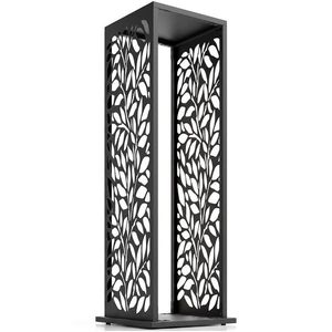 Imagine Outsunny suport lemne 38 x 38 x 112cm suport de lemne ridicat cu 4 cârlige decupaje decorative până la 100 kg oțel | Aosom Romania
