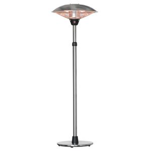 Imagine Outsunny Ciupercă de Încălzire Exterioară cu 3 Temperaturi și Înălțime Reglabilă din Oțel și Aluminiu, Φ58.5x160-200 cm, Argintiu | Aosom Romania