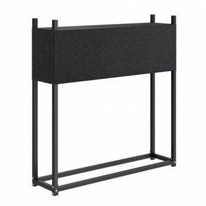Imagine Outsunny Suport lemne 106 x 25 x 113 cm, raft pentru lemne cu husă 600D-Oxford, cadru din oțel, până la 250 kg, Negru | Aosom Romania