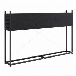 Imagine Outsunny Suport pentru lemne 202 x 25 x 113 cm, cu husă Oxford 600D, cadru din oțel, capacitate 500 kg, Negru | Aosom Romania