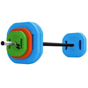 Imagine SPORTNOW Set de greutăți reglabile cu bară din oțel 140 cm 8 discuri 5kg 2, 5kg 1, 5kg 2 cleme pentru acasă și sală | Aosom Romania