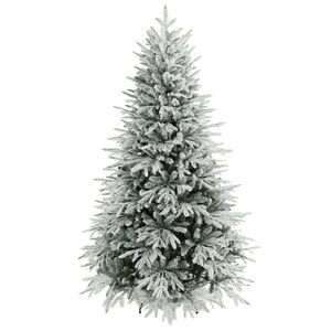 Imagine HOMCOM Brad artificial înzăpezit 180 cm cu 1920 vârfuri, sistem pliant, artificial, profil plin | Aosom Romania