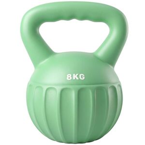 Imagine SPORTNOW Kettlebell 8 kg, Ganteră cu Mâner Antiderapant, Kettlebell Sferic, Musculatură, Antrenament, pentru Sală, Verde | Aosom Romania