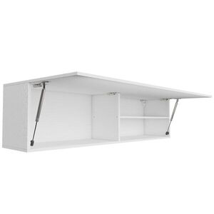 Imagine HOMCOM Dulap de Baie Montat pe Perete, Dulap Suspendat Modern cu Ușă Soft Close, 2 Compartimente și Raft Reglabil, pentru Living și Hol, Economisire Spațiu, 120x23x30 cm, Alb | Aosom Romania