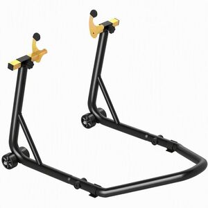 Imagine HOMCOM Cavalet Elevant Universal Suport Roată Spate Moto din Oțel Robust Capacitate 544 kg cu Furci U și L Reglabile | Aosom Romania