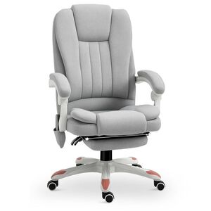 Imagine Vinsetto Scaun de Masaj, Scaun de Birou, Scaun de Gaming, Poliester, Spumă, Nailon, Gri, 66 x 63 x 107-115 cm | Aosom Romania