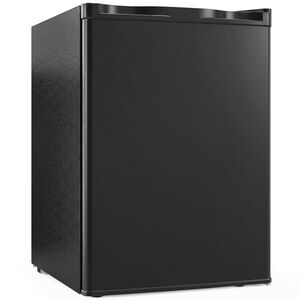 Imagine HOMCOM Frigider mic 72, 5 L cu congelator, termostat reglabil, ușă reversibilă, 43 dB, negru | Aosom Romania