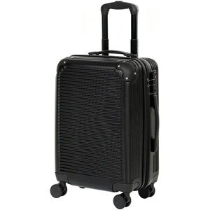 Imagine HOMCOM Valiză Cabină Rigidă 48L, Extensibilă, cu 4 Roți, Compartiment Laptop și Încuietoare TSA, 56x36x24 cm, Negru | Aosom Romania