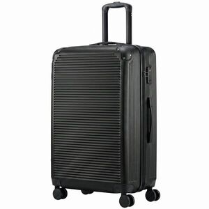 Imagine HOMCOM Valiză Mare Rigidă 116L, Extensibilă, cu 4 Roți, Compartiment Umed/Uscat, 50x33x77 cm, Negru | Aosom Romania