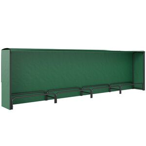 Imagine Outsunny Suport pentru Lemne 1 m³, Reglabil, cu Husă Impermeabilă din PE, Metal, 360 x 36 x 99 cm, Negru și Verde Închis | Aosom Romania