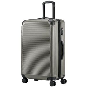 Imagine HOMCOM Valiză de călătorie carcasă dură extensibilă troller 4 roți lacăt TSA 77 cm gri închis | Aosom Romania