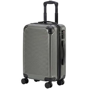 Imagine HOMCOM Valiză de mână cu carcasă tare, valiză de călătorie cu 4 roți 56 cm gri închis | Aosom Romania