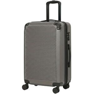 Imagine HOMCOM Troler cu carcasă dură 66 cm, extensibil, ABS, cu 4 roți spinner, mâner superior și lateral, încuietoare TSA, Gri închis | Aosom Romania