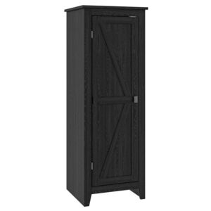 Imagine HOMCOM Dulap de depozitare pe picioare bufet bucătărie cu 2 rafturi reglabile 120H cm negru | Aosom Romania