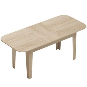 Imagine HOMCOM Masă Ovală Extensibilă pentru Dining, 140-180 cm, Stejar | Aosom Romania