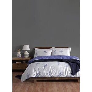 Imagine Lenjerie de pat dubla King, 3 piese, 220x240 cm, 100% bumbac ranforce, Primacasa by Turkiz, Meltem, albastru