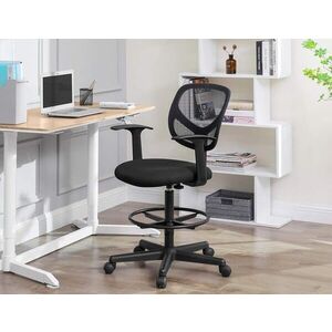 Imagine Scaun de birou ergonomic, Songmics, 64x64x97-117 cm, max 120 kg, negru