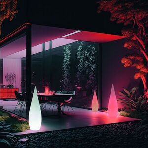 Imagine Lampadar de exterior Palmas, RL, 25x80 cm, 3W, 1x SMD, plastic, alb