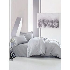 Imagine Lenjerie de pat dubla Super King (FR), 3 piese, L'essentiel Maison, Elegant, Gri