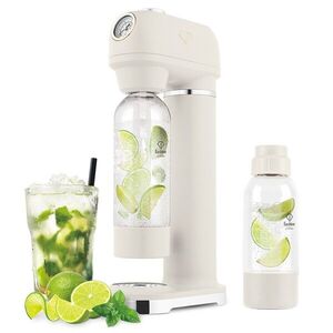 Imagine Aparat sifon Fashion TV, Sahara, 23x12x45 cm, 0.5L / 1L, inox/polipropilena, crem